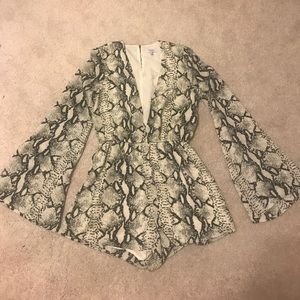Tobi snake skin print romper